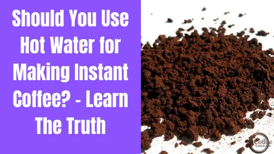 instant coffee in hot water